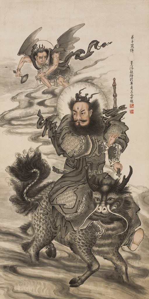「八大神」像軸之一，太乙雷聲普化天尊（1930年廣州三元宮弟子張偉 繪）