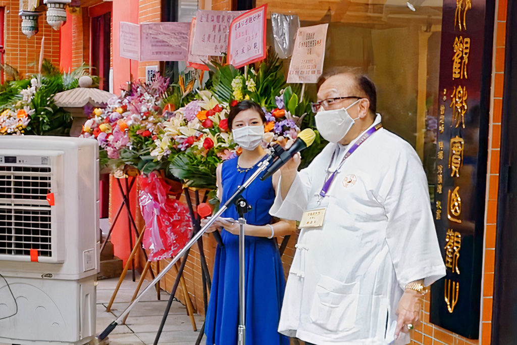 本館理事長林赤有BBS, MH太平紳士致辭。